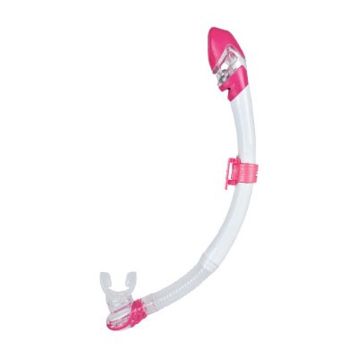 Snorkel Vortex dry rosa med ventil och topdry för lite vatten i snorkeln. Bra snorkel för en nybörjare.
