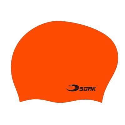 Badmössa till långt hår i orange färg från Svenska varumärket Soak. Badmössa med fin klar färg som syns i öppet vatten