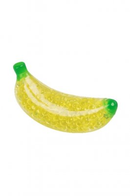 Squeeze gul banan i klar fin färg. Rolig att trycka på,