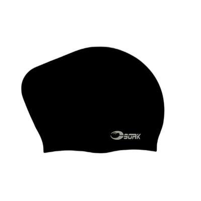 Svart badmössa för långt hår. Long hair cap från Soak. Bra badmössa till dig som har långt hår och simmar. Crawl motion