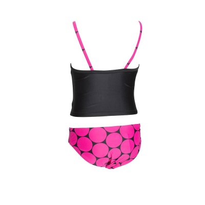 Tankini till barn svart/rosa