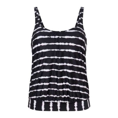 Mönstrat tankinilinne i färgen kreta. Tankinilinne till dam med åtsittande midja.