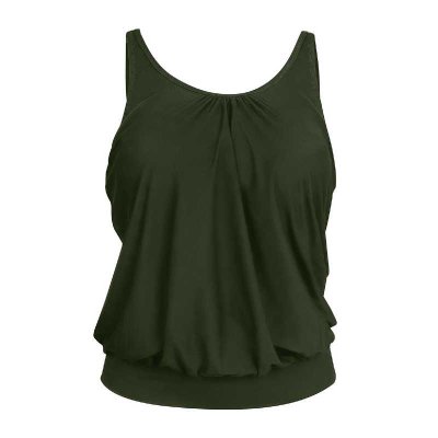 Grön tankini linne från wiki, lös passform för komfort. Finns i flera storlekar och för omgående leverans