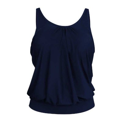 Tankini linne till dam från Wiki i en lös passform. Tankinilinne marinblå med kupstorlek. Bikiniöverdel från Wiki