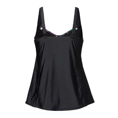 Praktiskt tankinilinne från Trofé till dam. Tankini linne med fint mönster och justerbara axelband finns för omgående leverans