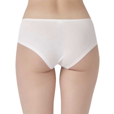 Mjuka bambutrosor till dam. Vita trosor i hipstermodell.