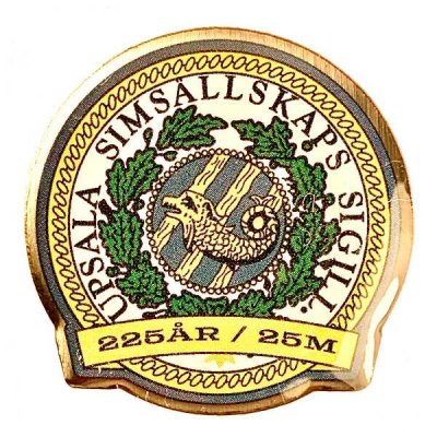 Simmärke från Upsala Simsällskap som fyller 225 år. US har tagit fram ett jubileumsmärke. Simma 25m.