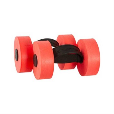 Vatten hantlar röda till vattenträningen från Malmsten. Vattenhantlar till vattengymnastik och wetwest